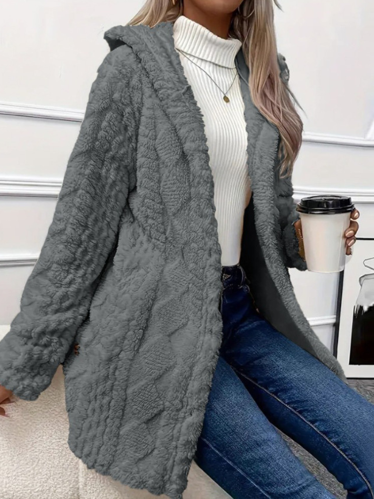 Laura – Elegant Hooded Cardigan Jacket