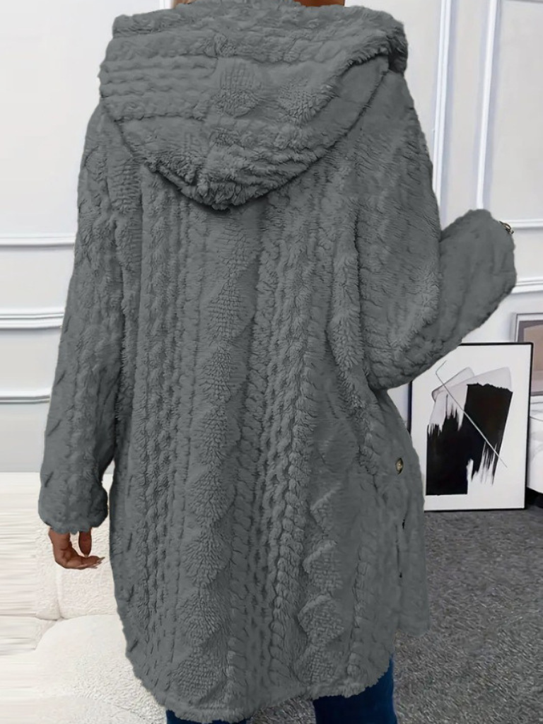 Laura – Elegant Hooded Cardigan Jacket