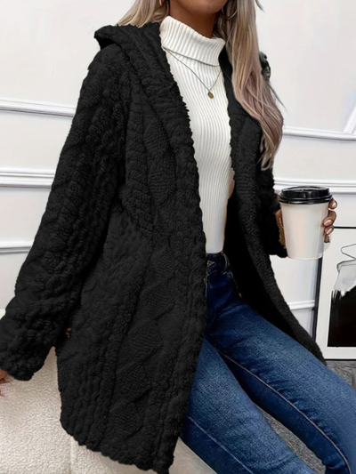 Laura – Elegant Hooded Cardigan Jacket