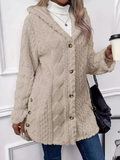 Laura – Elegant Hooded Cardigan Jacket