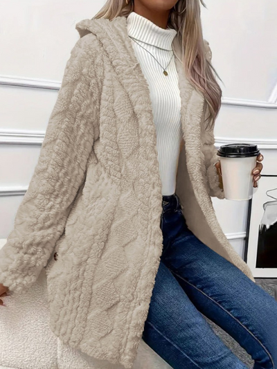 Laura – Elegant Hooded Cardigan Jacket