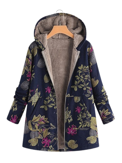 AURORA – Elegant Cozy Print Coat