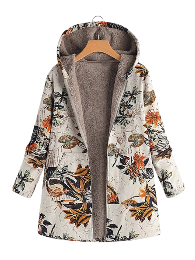AURORA – Elegant Cozy Print Coat