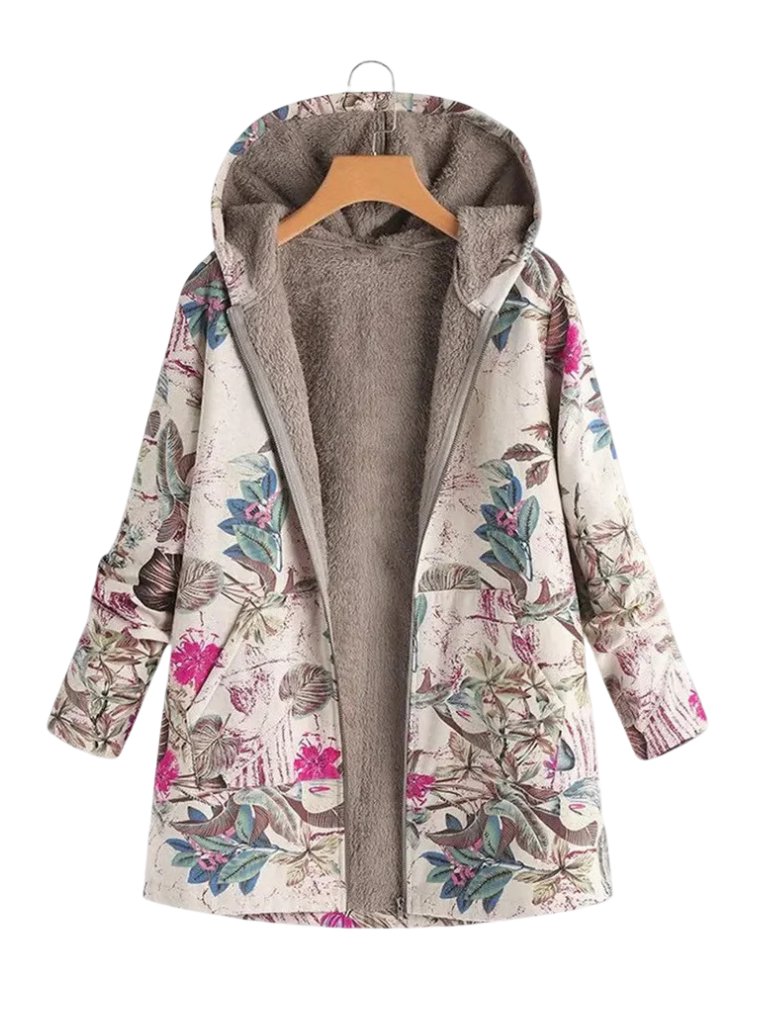 AURORA – Elegant Cozy Print Coat