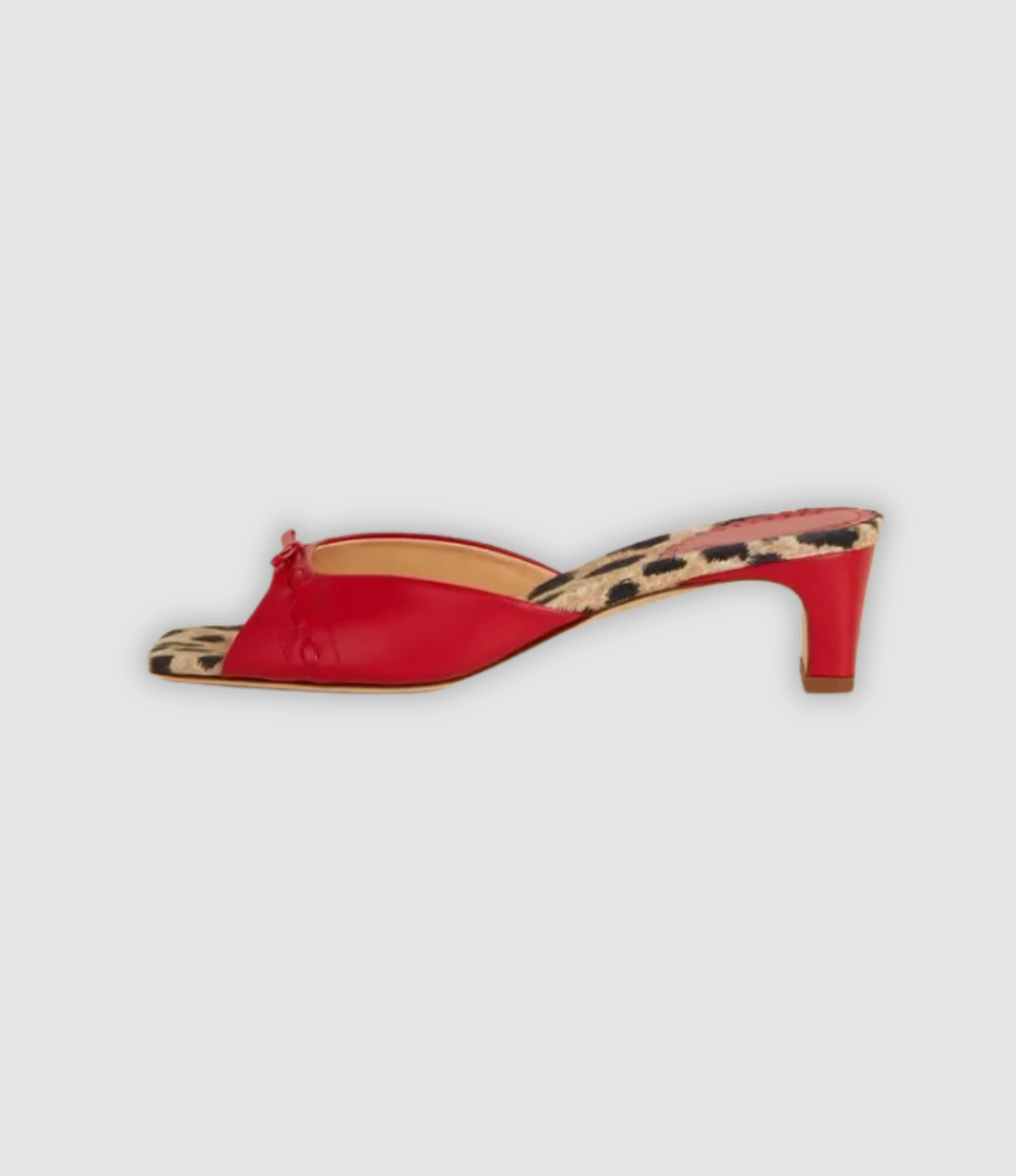 Adiana - Sandals with Leopard Print and Bow