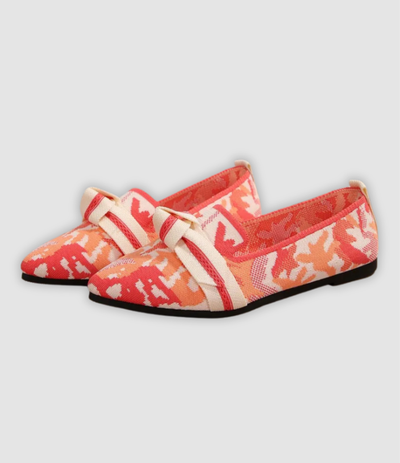 Dina - Comfortable Knit Slippers with Flower Pattern