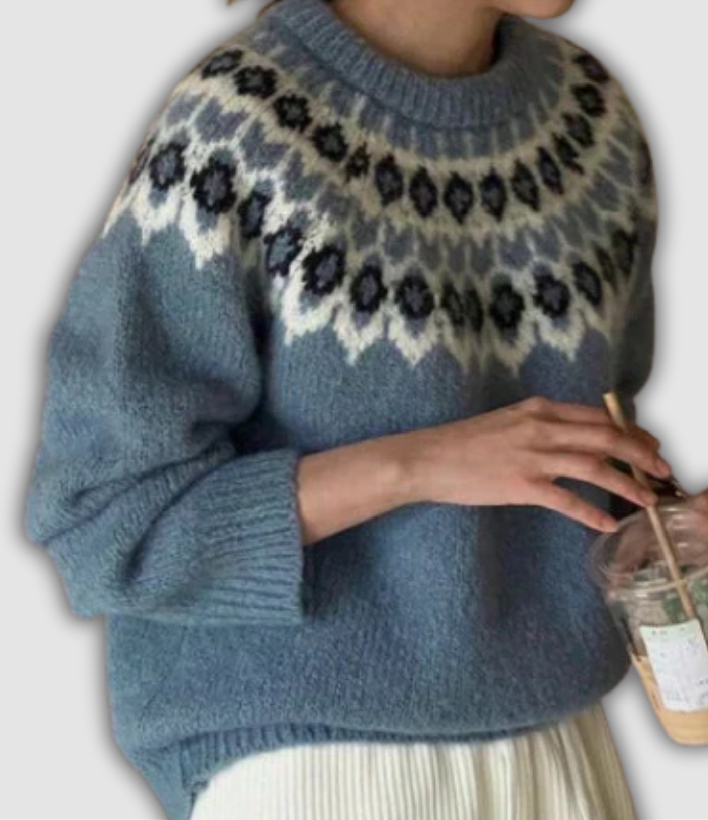 Fenja - Stylish Jacquard Sweater