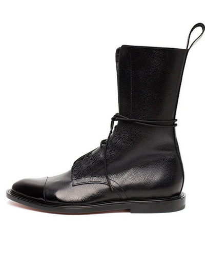 Victoria – Elegant Polished Lace-Up Boots