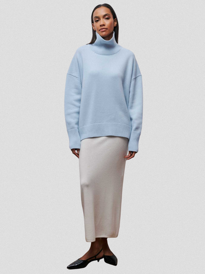 Elena – Elegant High-Collar Knit Sweater