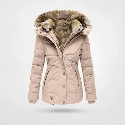Elvira™ – Winter Jacket with Fur Collar and Slim Fit