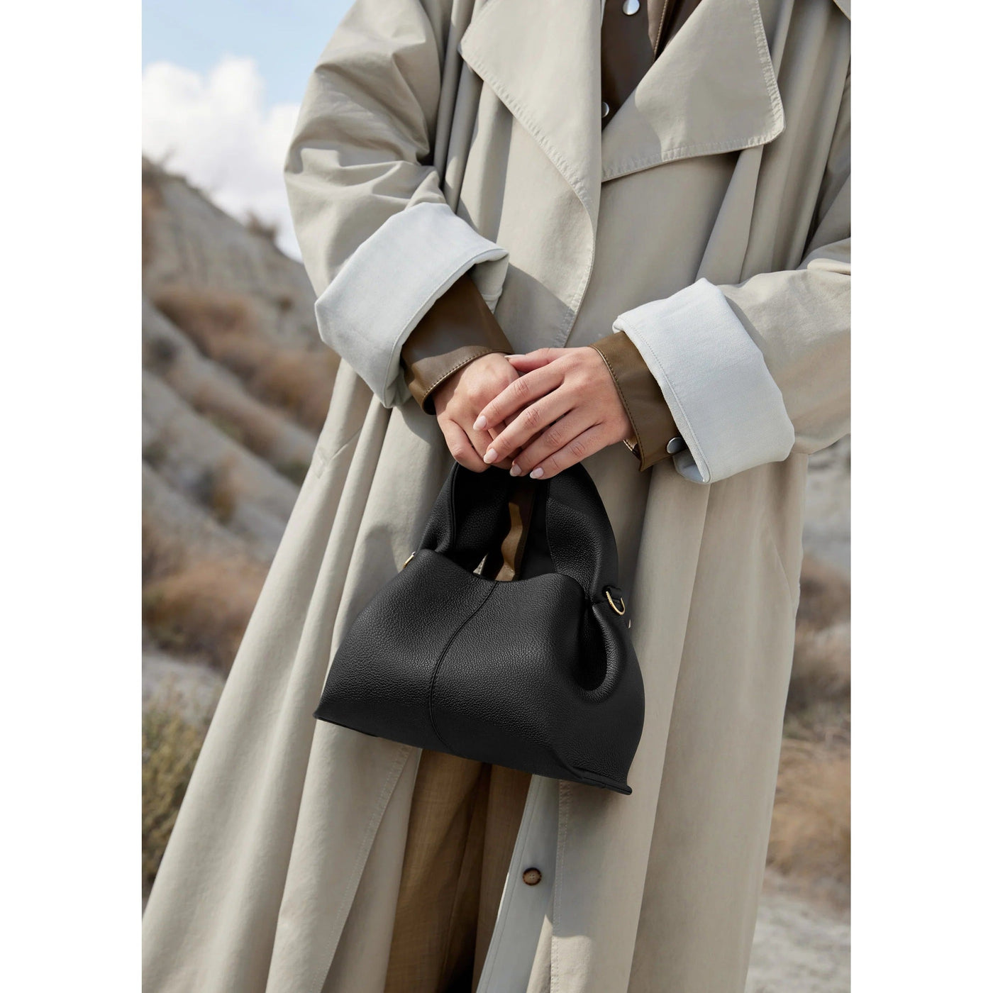 Luna | Myk Leather Bag with Unique Silhouette