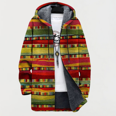 Zara – Elegant Tribal Stripe Hoodie
