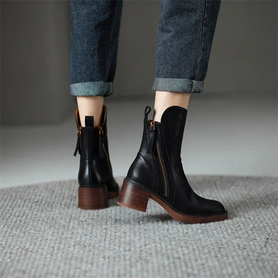 Grazia – Timeless Elegant Ankle Boots with Block Heel