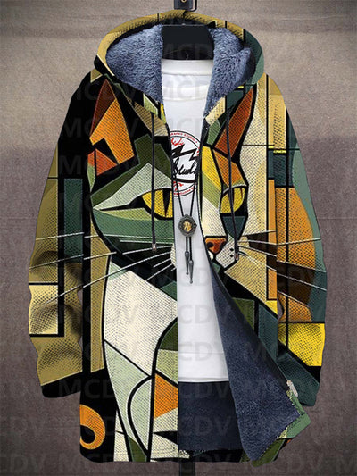 Frederica – Elegant Geometric Cat Hoodie