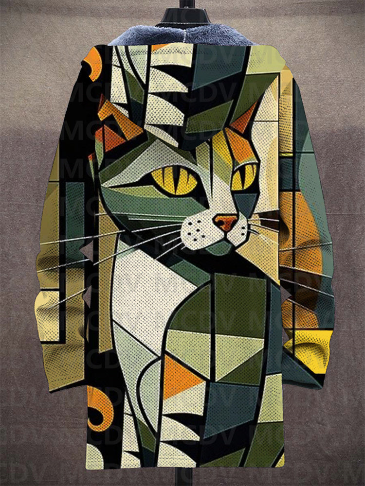 Frederica – Elegant Geometric Cat Hoodie