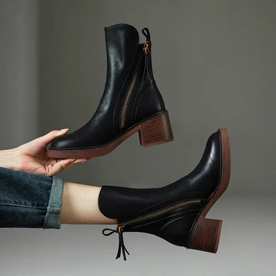 Grazia – Timeless Elegant Ankle Boots with Block Heel