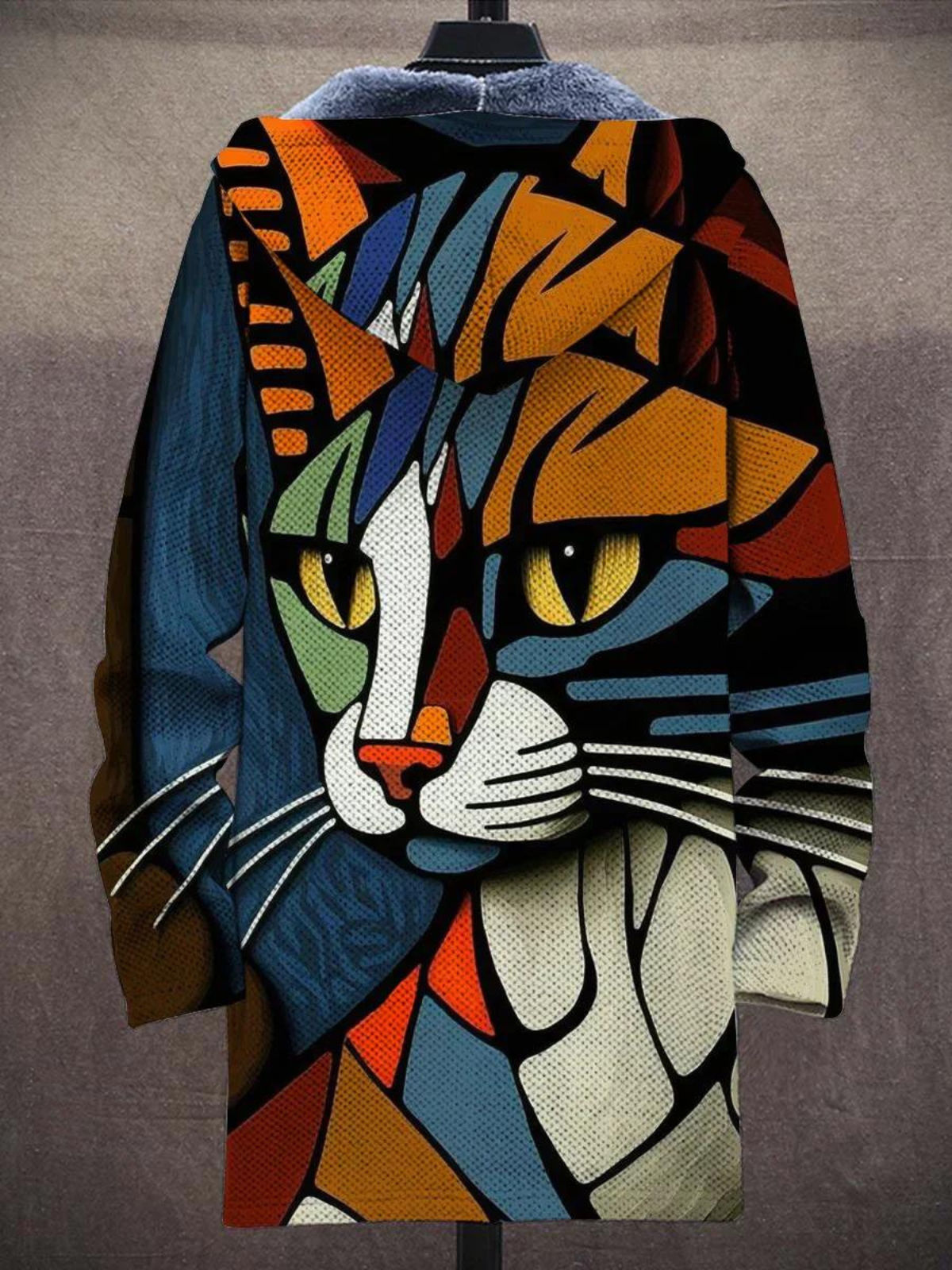 Faye – Elegant Abstract Cat Hoodie