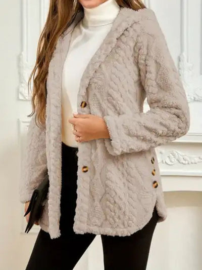 Laura – Elegant Hooded Cardigan Jacket