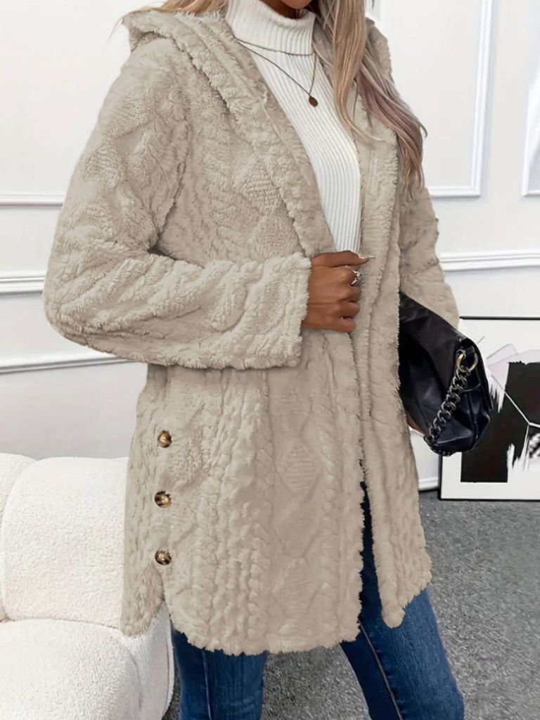 Laura – Elegant Hooded Cardigan Jacket