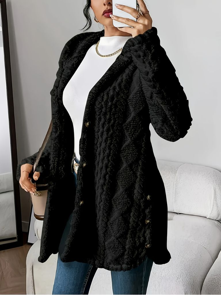 Laura – Elegant Hooded Cardigan Jacket