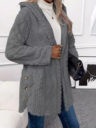Laura – Elegant Hooded Cardigan Jacket