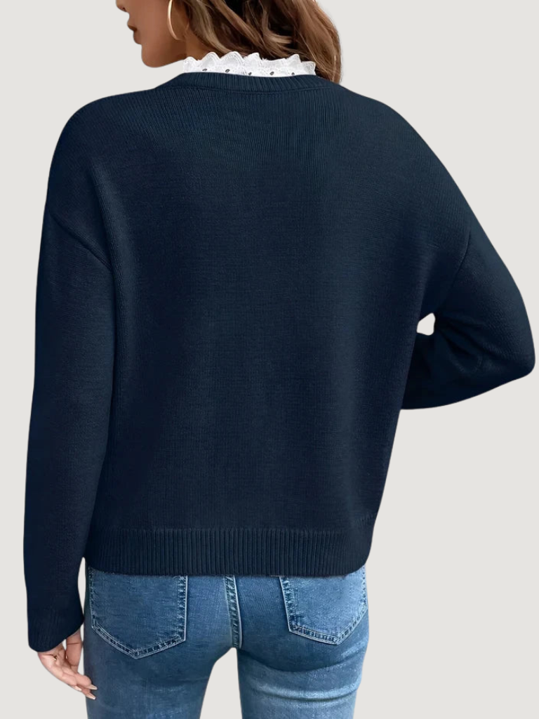 ANASTELLE – Elegant Layered-Look Sweater