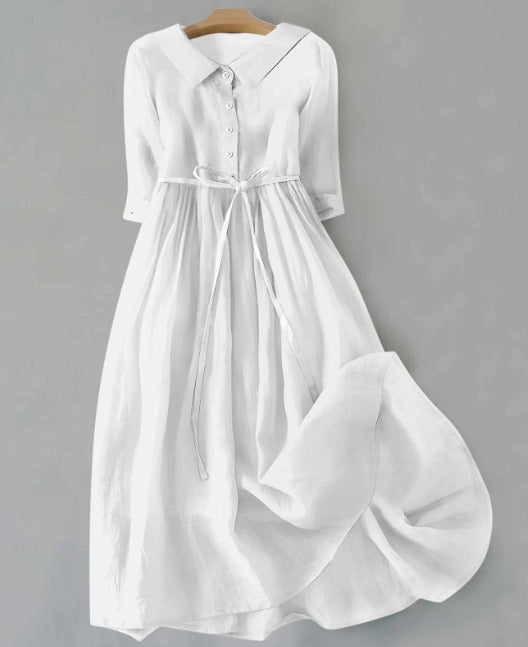 Doro – Timeless Elegant Dress with Waist Ties