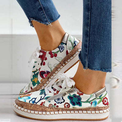 Oluchi™ – Elegant Floral Orthopedic Sneakers