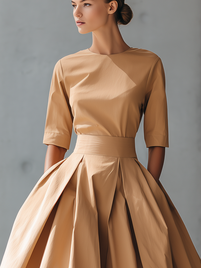 Structured Maxi Dress – Elegant Cotton Maxi Dress