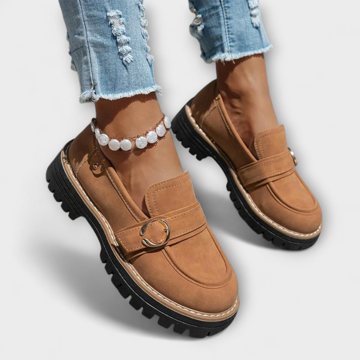 Lora – Elegant Casual Moccasins with Rounded Toe for a Sophisticated Look