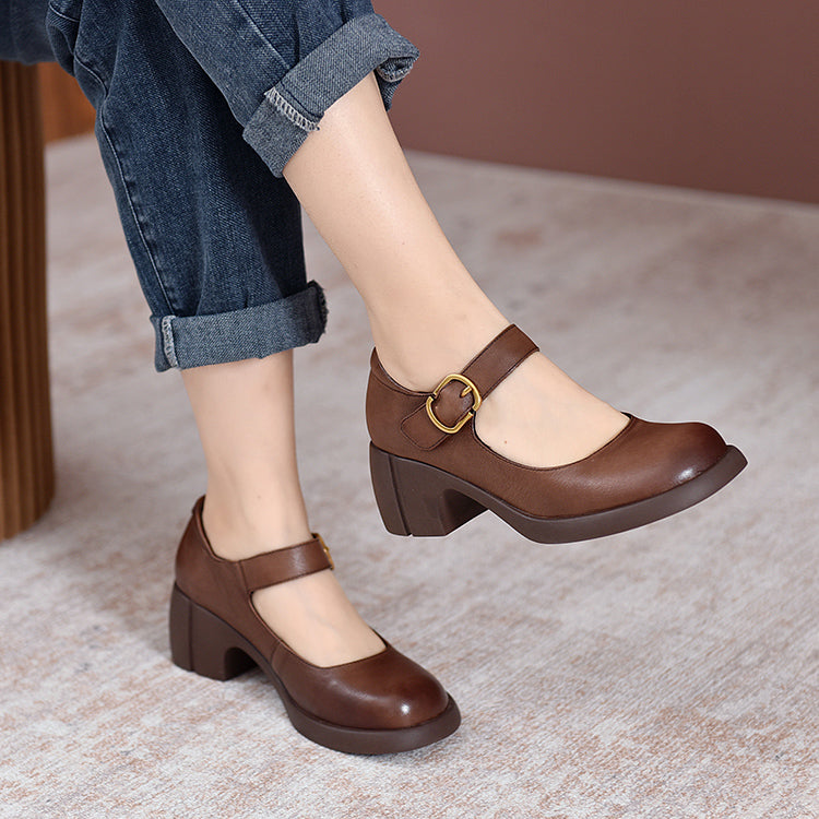 Agnes – Elegant Leather Mary Janes