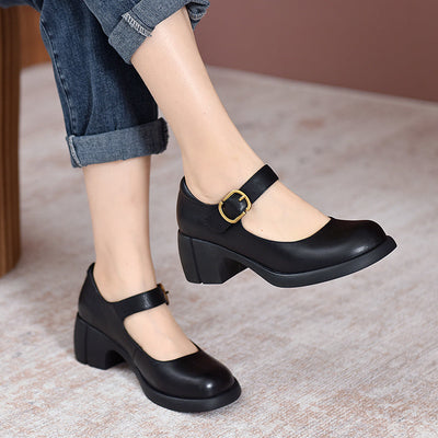 Agnes – Elegant Leather Mary Janes
