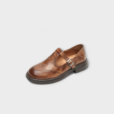 Emilia - Leather Mary Janes
