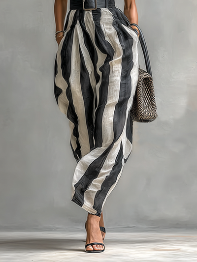 Maxi Chiffon Dress – Elegant High Neck and Short Sleeves