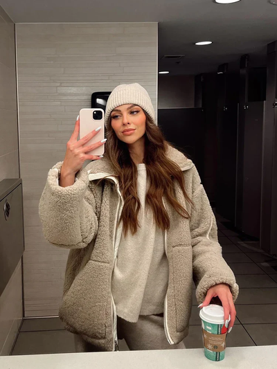 KAJA – Elegant Teddy Coat