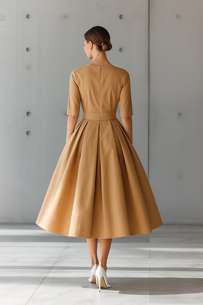 Structured Maxi Dress – Elegant Cotton Maxi Dress