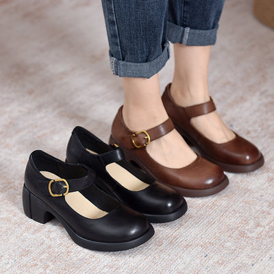 Agnes – Elegant Leather Mary Janes