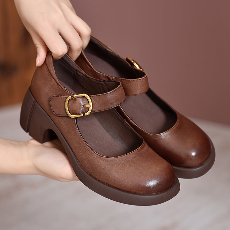 Agnes – Elegant Leather Mary Janes