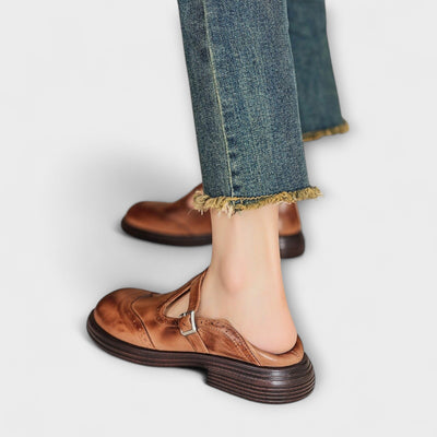 Emilia - Leather Mary Janes