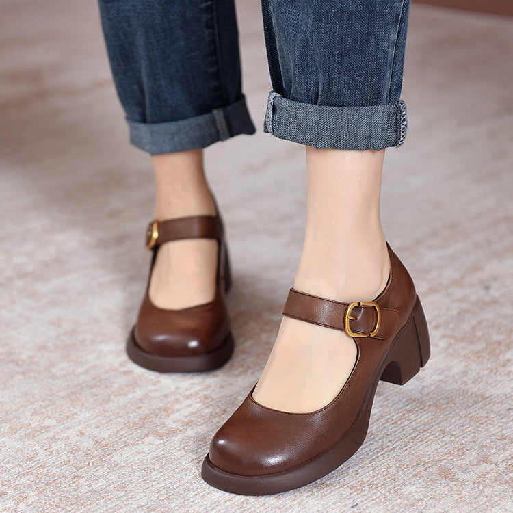 Agnes – Elegant Leather Mary Janes