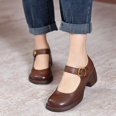 Agnes – Elegant Leather Mary Janes
