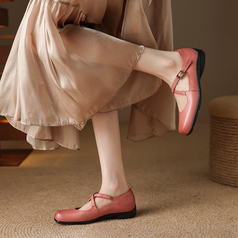 Edith – Elegant Leather Mary Janes