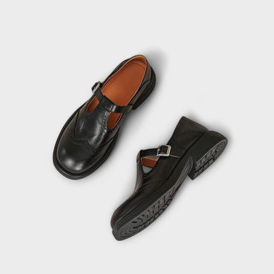 Emilia - Leather Mary Janes
