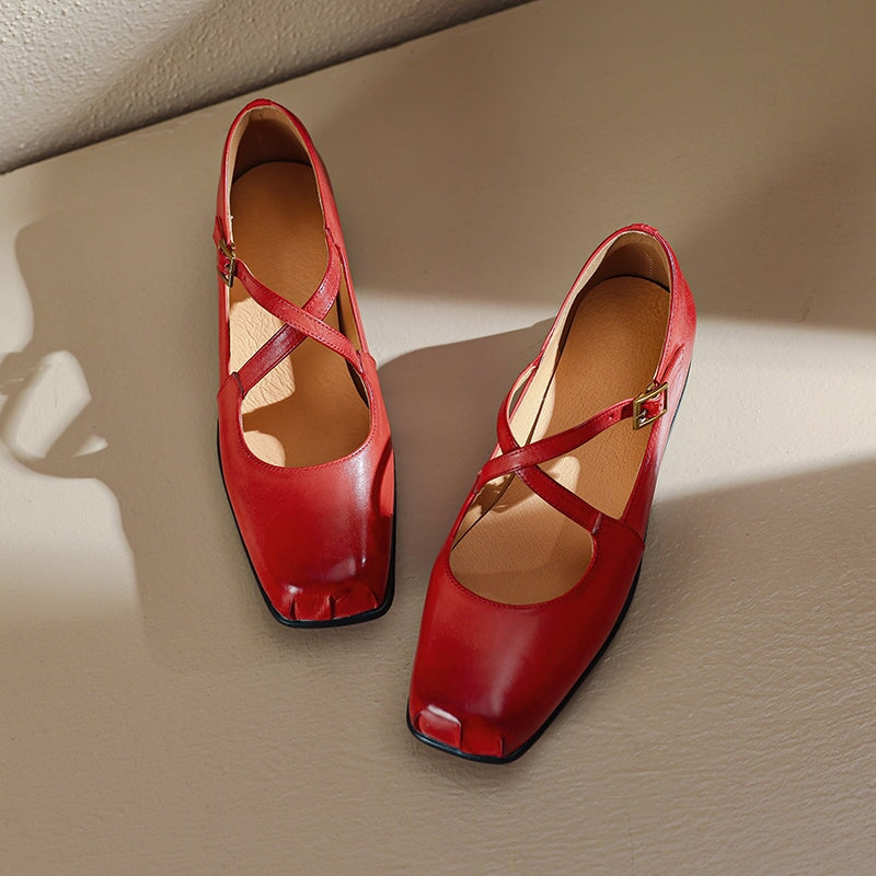 Edith – Elegant Leather Mary Janes