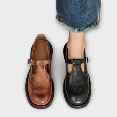 Emilia - Leather Mary Janes