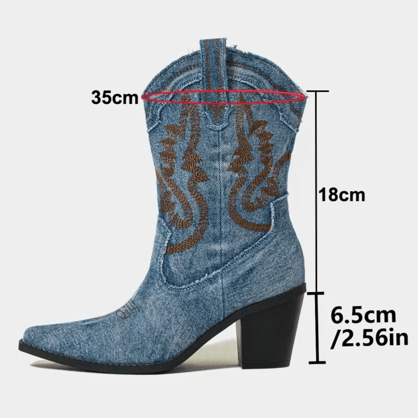 Veloria – Elegant Denim Ankle Boots