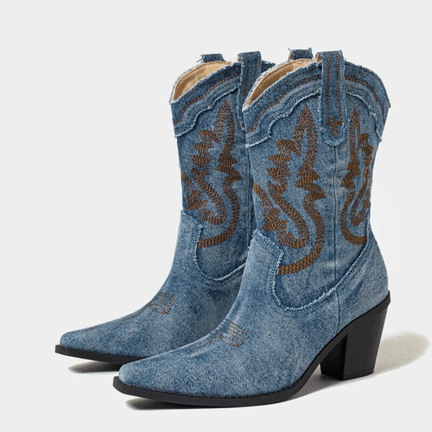 Veloria – Elegant Denim Ankle Boots