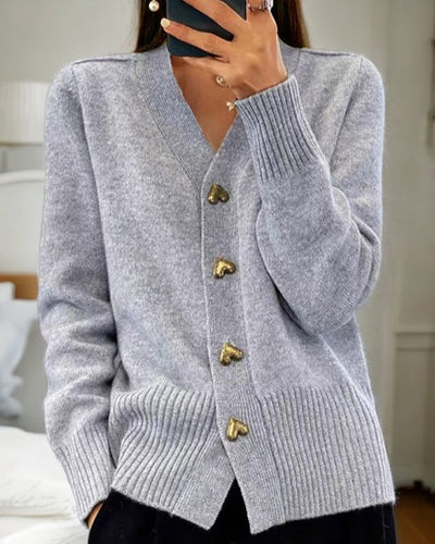 ADELE – Timeless Heart Button Cardigan