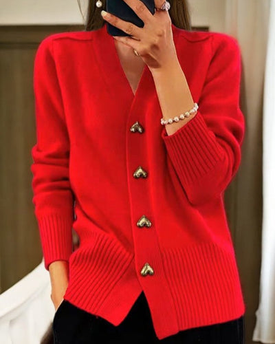 ADELE – Timeless Heart Button Cardigan